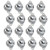 16 PCS 3/4 Inch Roller Ball Transfer Bearing, Flange Mounted Carbon Steel Round Ball Transfer Unit, Universal Rotation Ball Casters for Conveyor, Roller Stand, Transmission, Load Capacity 55 lbs
