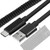 Type C Mechanical Keyboard Cable, Gaming Keyboard Cable, Coiled  and  Double-Sleeved Mechanical Keyboard Cord for USB C Mechanical Keyboards -Black-