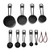 Spoon Measuring Scoop Measuring-9PCS Black Stainless Steel Measuring Cups Set Coffee Spoon with Scale for Kitchen Baking Cooking Tools Spoon Measuring Scoop Measuring-9PCS Black Stainless Steel Measuring Cups Set Coffee Spoon with Scale for Kitchen Baking Cooking Tools
