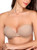 JOATEAY Women's Strapless Self Adhesive Bra Reusable Backless Sticky Push Up Bra Invisible -Nude, Cup DD-