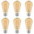 Ascher Vintage LED Edison Bulbs 6W, Equivalent 60W, Amber Warm 2300K, 700 Lumens, Antique Style ST58 LED Filament Bulbs, E26 Base, Non-Dimmable, 6 Packs