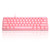 MageGee MK-Mini 60 percent Mechanical Gaming Keyboard, 61 Keys TKL Compact Gaming Keyboard with Blue Switches, Portable White LED Backlit USB Type-C Wired Office Keyboard for PC Laptop Computer, Pink