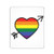 Rainbow Hearbeat LGBT Mouse Pad Laptop Mouse Pads for Computers Laptop,Game Players, Office, Study