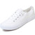 Women's Play Fashion Sneaker White Color Washed and Leopard Canvas Slip on Shoes?White US6?