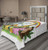 Ambesonne Wildlife Flat Sheet, Illustration of Cartoon Animals Under Rainbow Gorilla Hippo Zebra Childhood Theme, Soft Comfortable Top Sheet Decorative Bedding 1 Piece, Twin Size, Multicolor