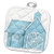 3dRose Cute Light Blue and White Horse Stable Barn Illustration - Potholders -phl-341582-1-