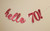 All About Details Hello 70! Cursive Banner (Red)