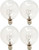Ge Lighting Crystal Clear 17722 25-watt, 195-Lumen G16.5 Light Bulb with Candelabra Base -4 Bulbs-