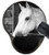 MSD Mousepad Wrist Rest Protected Mouse Pads/Mat with Wrist Support, Design for Horse Animal Head Stable Mane Portrait Stallion Farm White Mammal Equine Na