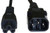 Cables UK IEC Male C14 to IEC Female C5 Power Extension Cable 2m