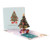 1PC 3D Gift Box Christmas Tree Greeting Card Wish Card Xmas Wish Card Bpx for Xmas Festival Supplies