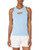Reebok Workout Ready Meet You There Keyhole Tank, Fluid Blue, S