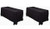 LinenTablecloth 90 x 132-Inch Rectangular Polyester Tablecloths -Black, 2-