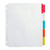 Office Depot Insertable Extra-Wide Dividers With Big Tabs, Assorted Colors, 5-Tab, OD14793