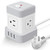 Cube Power Strip with USB Baykul 10 ft Flat Plug Extension Cord Cube with 3 USB Ports 4 AC Outlets Long Power Cord Overload Protection Compact Charging Station for Home Office Travel Cruise Ship