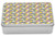 Lunarable Floral Tin Box, Energetic Spring Time Budding Flowers Hearts and Polka Dots, Portable Rectangle Metal Organizer Storage Box with Lid, 7.2" X 4.7" X 2.2", Multicolor