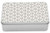Lunarable Abstract Tin Box, Repetitive Geometric Uncompleted Squares Motifs Bicolored Illustration Print, Portable Rectangle Metal Organizer Storage Box with Lid, 7.2" X 4.7" X 2.2", Eggshell Dimgray