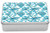 Lunarable Floral Tin Box, Rhythmic Botanical Succulent Elements Illustration Art on Triangles Backdrop, Portable Rectangle Metal Organizer Storage Box with Lid, 7.2" X 4.7" X 2.2", White Turquoise