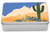 Lunarable Desert Tin Box, Mexico Arizona Themed Opuntia Saguaro Cacti Agave Plant in Arid Area Cartoon Layout, Portable Rectangle Metal Organizer Storage Box with Lid, 7.2" X 4.7" X 2.2", Multicolor