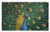 Ambesonne Peacock Doormat, Portrait of The Peacock Courtship Display Eye Spotted Tail Tropics Natural, Decorative Polyester Floor Mat with Non-Skid Backing, 30" X 18", Orange Blue Green