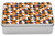 Ambesonne Geometric Tin Box, Colorful Triangles and Diagonal Squares Forming Abstract Mosaic Art Shapes, Portable Rectangle Metal Organizer Storage Box with Lid, 7.2" X 4.7" X 2.2", Multicolor