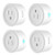 WiFi Smart Plug - HUGOAI Mini Smart Outlet, Works with Alexa & Google Home &IFTTT, Remote Control from Anywhere, No Hub Required, WiFi Enabled Voice Control Smart Socket (Pack of 4)