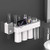 Toothbrush Holder with Automatic Toothpaste Dispenser, Multifunctional Toothbrush Holder Set Wall Mounted with 6 Toothbrush Slots,3 Cups, Drawers Cosmetic Organizer for Bathroom and Washroom. -3 Cup-