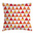 Ambesonne Abstract Throw Pillow Cushion Cover, Triangle Geometric Forms in Watercolors Style Paintbrush Effects Art Picture, Decorative Square Accent Pillow Case, 24 X 24 inches, Orange Scarlet