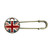 Union Jack Retro Suitcase Britain UK Flag Culture Retro Metal Brooch Pin Clip Jewelry