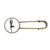 Yoga Girl Stand Keep Outline Retro Metal Brooch Pin Clip Jewelry