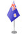 Anguilla Satin and Chrome Office Desk Table Flag