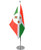 Burundi Satin and Chrome Office Desk Table Flag