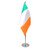 Ireland Satin and Chrome Office Desk Table Flag