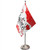 Happy Valentine's Day Satin and Chrome Office Desk Table Flag