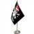 Pirate Skull and Crossbones Christmas Satin and Chrome Office Desk Table Flag