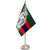 British Army Royal Irish Regiment Satin and Chrome Office Desk Table Flag