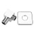 Shower Outlet Elbow, Yevenr Bathroom Round Shower Hose Connector Brass Chrome Finish Angle Valve Square Hand Shower Outlet Elbow Angle Valve Solid Wall-Mounted Hardware