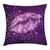 Ambesonne Purple Throw Pillow Cushion Cover, Digital Modern Woman Sexy Lips with Vibrant Effects Disco Stylized Theme Artwork Print, Decorative Square Accent Pillow Case, 24 X 24 Inches, Purple