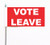 Vote Leave White on Red Ultimate Table Desk Flag