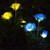 Chasgo 2 Packs Rose Flower Garden Decor Stake Solar Lights, Waterproof Solar Garden Stakes Outdoor LED Decorative Lights for Garden, Yard, Pathway, Grave (Yellow + Blue)