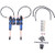Rc Shock Absorber Reliable Stable Metal Rc Car Shock Absorber High Strength 1/10 Rc Car with 2 Pipe-Blue, 100m-