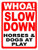 Aekhamu Warning Sign Whoa Slow Down Horses  and  Dogs at Play Sign. Safety for Horse Stables  and  Pastures Road Sign Business Sign 8X12 Inches Aluminum Metal Tin Sign