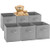 NesTidy 13x13x13 Fabric Storage Cubes, Foldable Storage Cubes Organizer with Handle, Cubes Storage Bins for Closet and Shelf, Grey-Pack of 6
