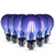 Feit Electric A19/TB/LED/6 25W Equivalent Dimmable Clear Glass Filament Colored LED Light Bulbs, Blue, 6-Pack, 2.4" D x 4" H