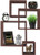 Greenco 4 Cube Intersecting Wall Mounted Floating Shelves Walnut Finish