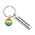 UJIMS Gay Pride Gift LGBT Keychain In A World Full Of Darkness Be A Rainbow Gay Couple Gifts LGBTJewelry -LGBT Keychain-