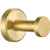 Robe and Towel Hook, Angle Simple SUS304 Stainless Steel Bathroom Robe Hook, Small Towel Hanger for Wall or Cabinet, Brushed Gold