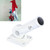 Yosoo Wall Mount Adjustable Holder Bracket White Metal Flag Pole Windsock Base with Screws Flag Holder for Window Flag Display