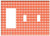 3-Gang 1-Rocker/GFCI 2-Toggle Combination Wall Plate Cover - Gingham Check Plaid Fabric Pattern Squares 2