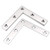 uxcell Flat Angle Bracket Plate L Shape Repair Joining Support Brace- 80mmx80mm Silver Tone- 5Pcs